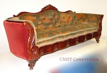 American Southern Antebellum Walnut Sofa